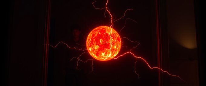 Прохождение светящегося шара сквозь преграды