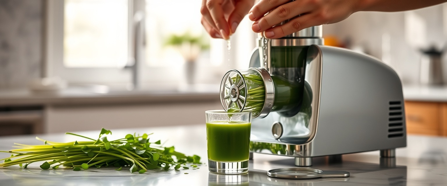 Приготовление полезного сока из проростков