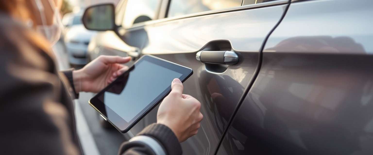 Тщательный осмотр автомобиля перед арендой