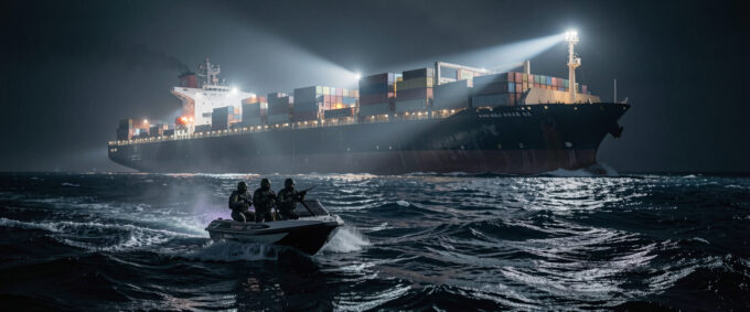 Атака современных пиратов на торговое судно