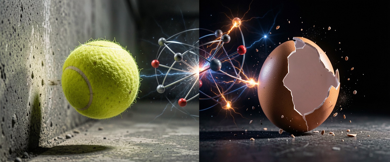 Физика столкновений: от теннисного мяча до атома