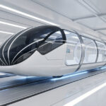 Капсула Hyperloop в вакуумной трубе