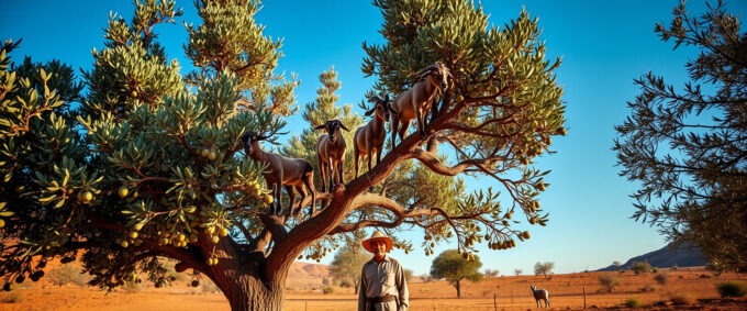 Стадо в кроне аргании