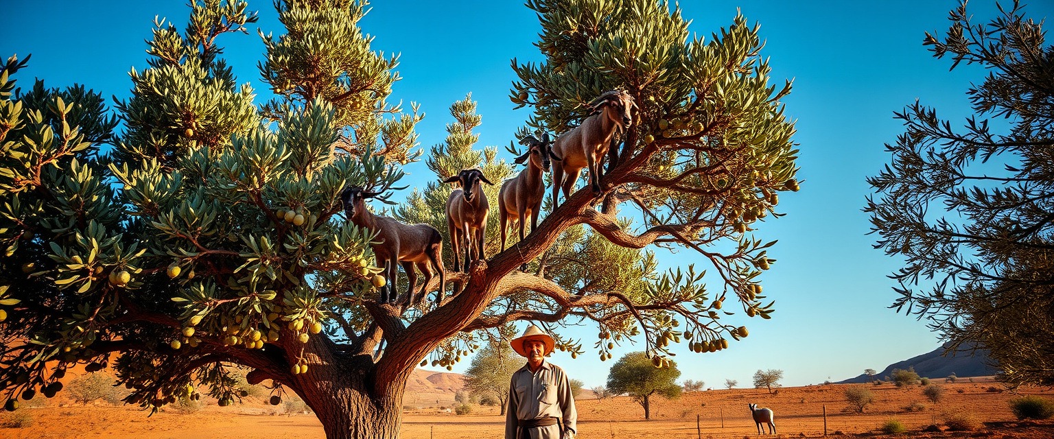 Стадо в кроне аргании